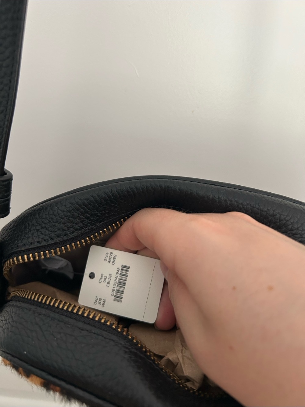 J.Crew Devon hair calf camera bag with detachable strap leopard cross body bag - Picture 6 of 6